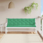 Cuscini per Panca 2 pz Verdi 200x50x7 cm in Tessuto Oxford
