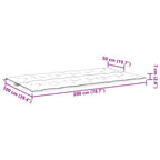 Cuscini per Panca 2 pz Verdi 200x50x7 cm in Tessuto Oxford