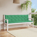 Cuscini per Panca 2 pz Verdi 200x50x7 cm in Tessuto Oxford