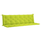 Cuscino per Panca Verde Intenso 200x(50+50)x7 cm Tessuto Oxford