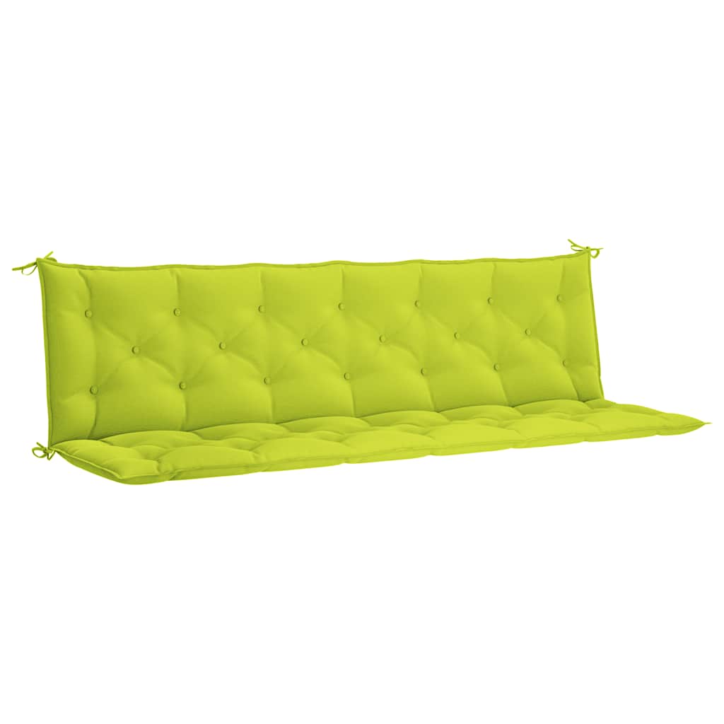 Cuscino per Panca Verde Intenso 200x(50+50)x7 cm Tessuto Oxford