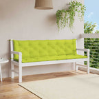 Cuscino per Panca Verde Intenso 200x(50+50)x7 cm Tessuto Oxford