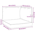 Cuscini per Pallet 3 pz Beige in Tessuto Oxford