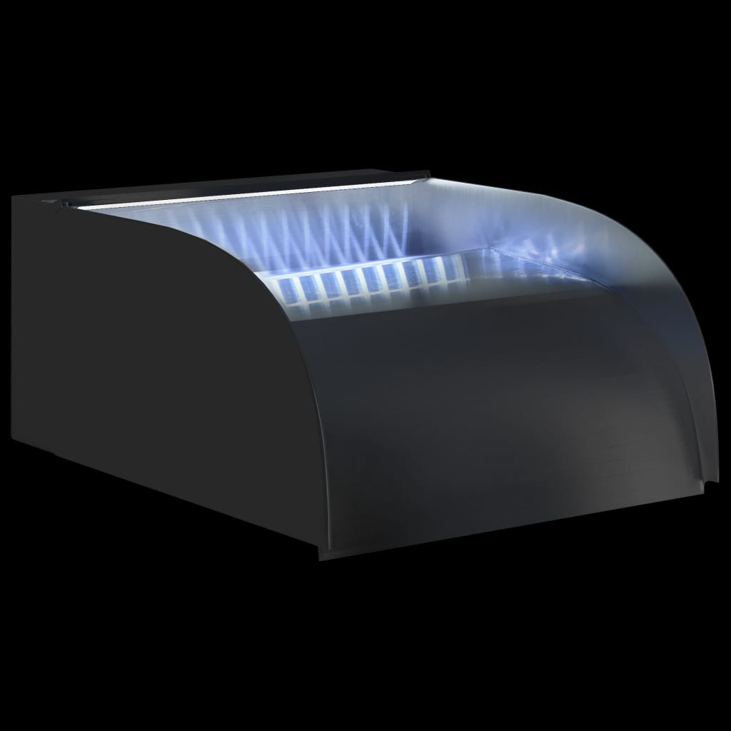 Cascata con LED 30x34x14 cm in Acciaio Inossidabile 304
