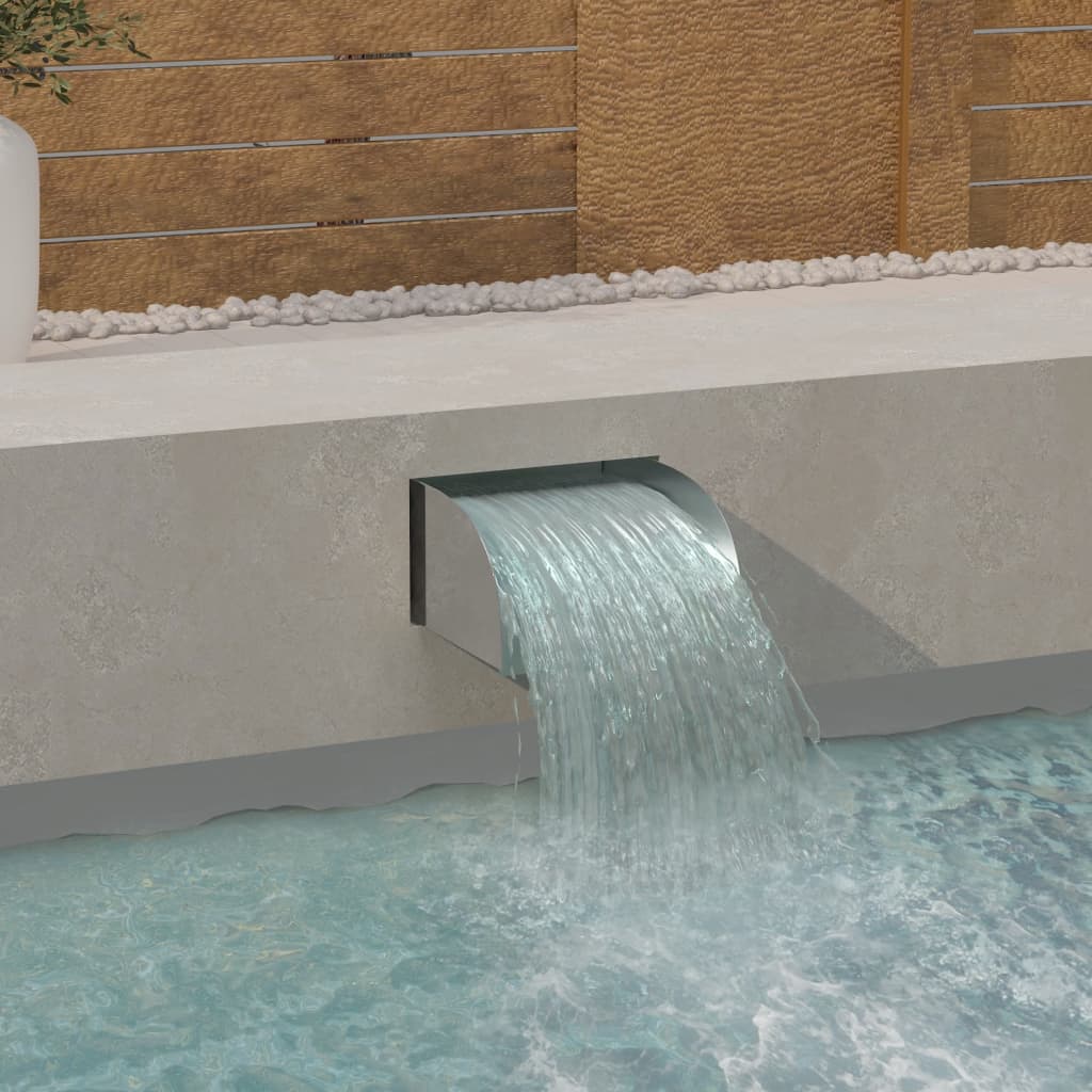 Cascata con LED 30x34x14 cm in Acciaio Inossidabile 304