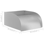 Cascata per Laghetto e Piscina 30x34x14 cm Acciaio Inox 304