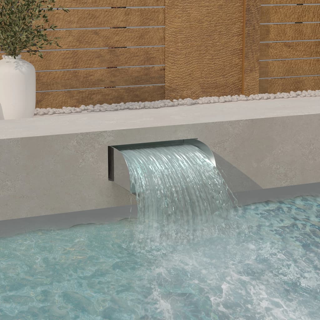 Cascata per Laghetto e Piscina 45x34x14 cm Acciaio Inox 304