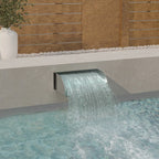 Cascata per Laghetto e Piscina 45x34x14 cm Acciaio Inox 304