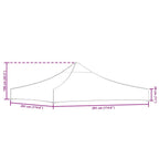 Tetto per Tendone per Feste 3x3 m Arancione 270 g/m²