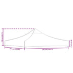 Tetto per Tendone per Feste 3x3 m Marrone 270 g/m²