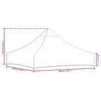 Tetto per Tendone per Feste 2x2 m Nero 270 g/m²