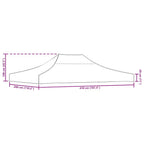 Tetto per Tendone per Feste 4x3 m Antracite 270 g/m²