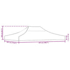 Tetto per Tendone per Feste 4,5x3 m Crema 270 g/m²