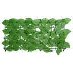 Paravento da Balcone con Foglie Verdi 500x75 cm