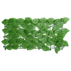 Paravento da Balcone con Foglie Verdi 600x75 cm