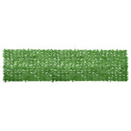 Paravento da Balcone con Foglie Verdi 400x100 cm