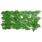 Paravento da Balcone con Foglie Verdi 500x100 cm