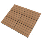 Piastrella per Decking 6 pcs Marrone 60 x 30 cm WPC