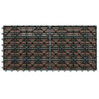 Piastrella per Decking 6 pcs Marrone 60 x 30 cm WPC
