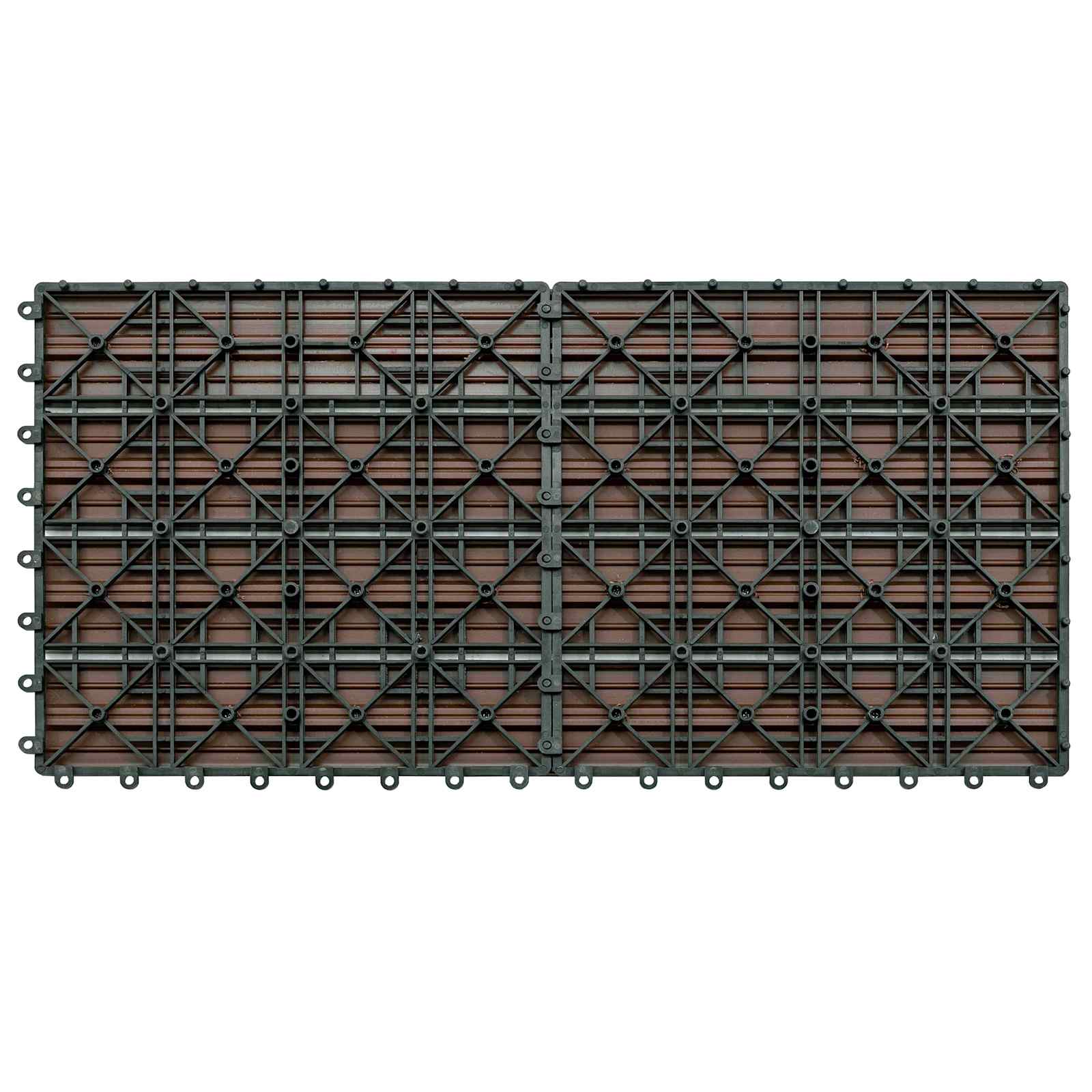 Piastrella per Decking 6 pcs Marrone 60 x 30 cm WPC