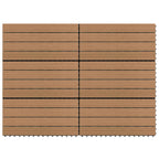 Piastrella per Decking 6 pcs Marrone 60 x 30 cm WPC