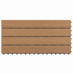 Piastrella per Decking 6 pcs Marrone 60 x 30 cm WPC