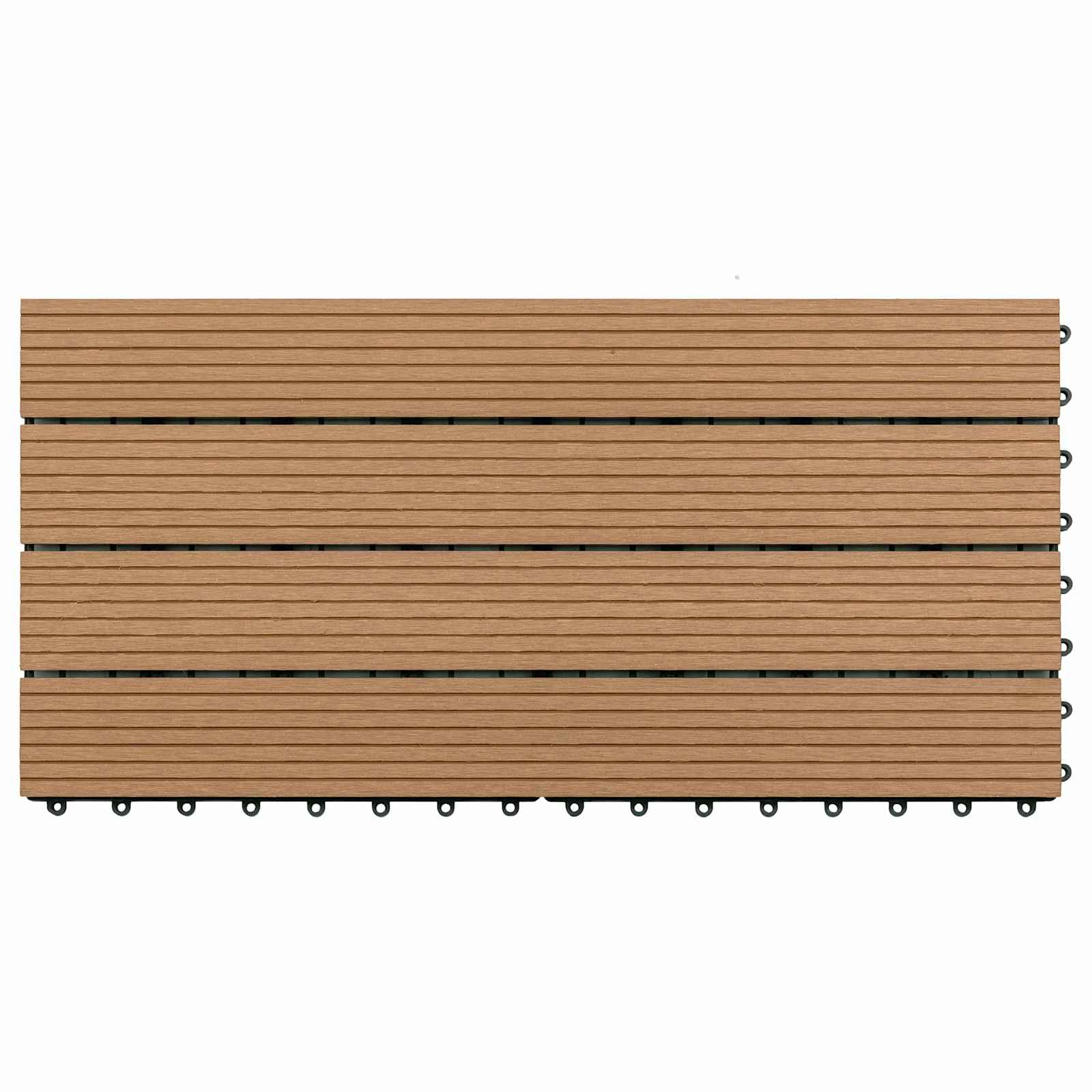 Piastrella per Decking 6 pcs Marrone 60 x 30 cm WPC