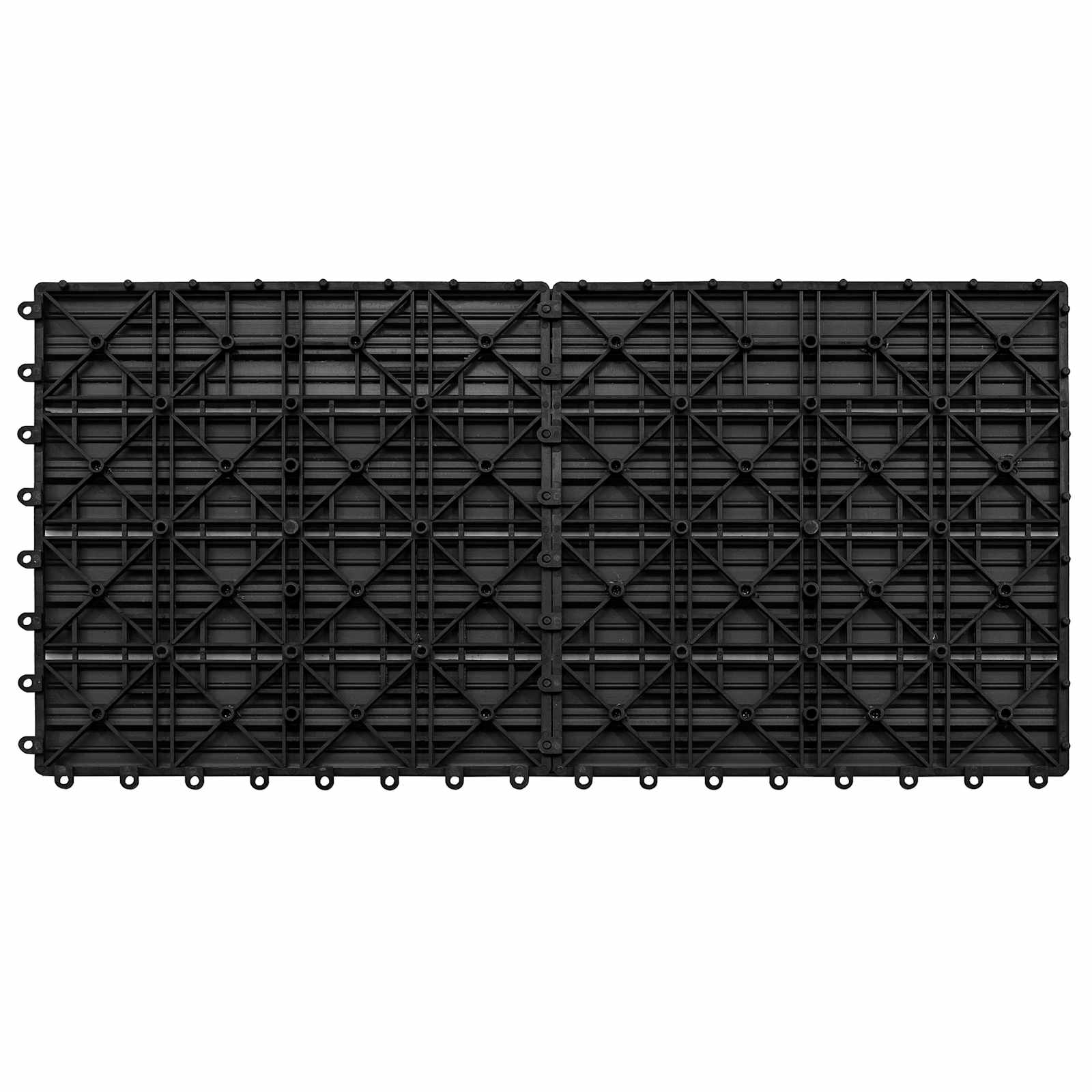 Piastrella per Decking 6 pcs Nero 60 x 30 cm WPC
