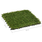 Piastrelle in Erba Sintetica 11 pz 30x30 cm Verde