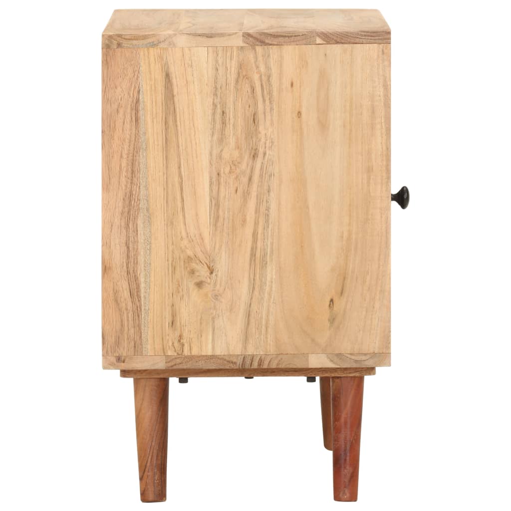 Comodino 40x30x50 cm in Legno Massello di Acacia
