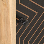 Comodino 40x30x50 cm in Legno Massello di Acacia