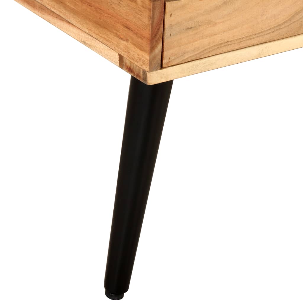 Tavolino da Salotto 88x50x42 cm in Legno Massello di Acacia
