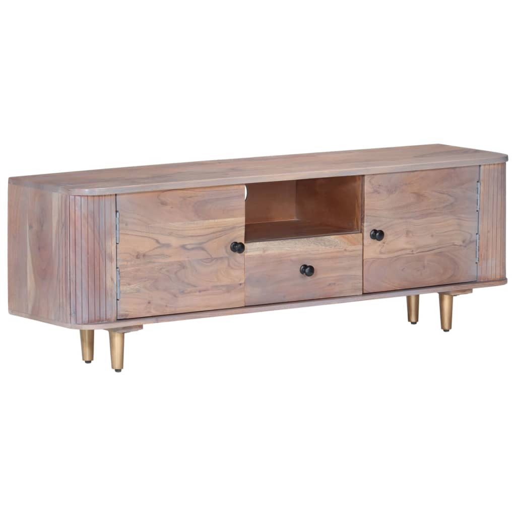 Mobile Porta TV 118x30x40 cm in Legno Massello di Acacia