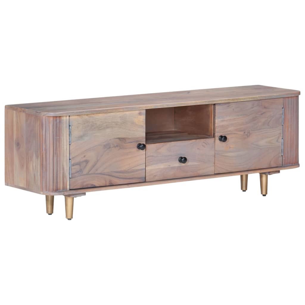 Mobile Porta TV 118x30x40 cm in Legno Massello di Acacia