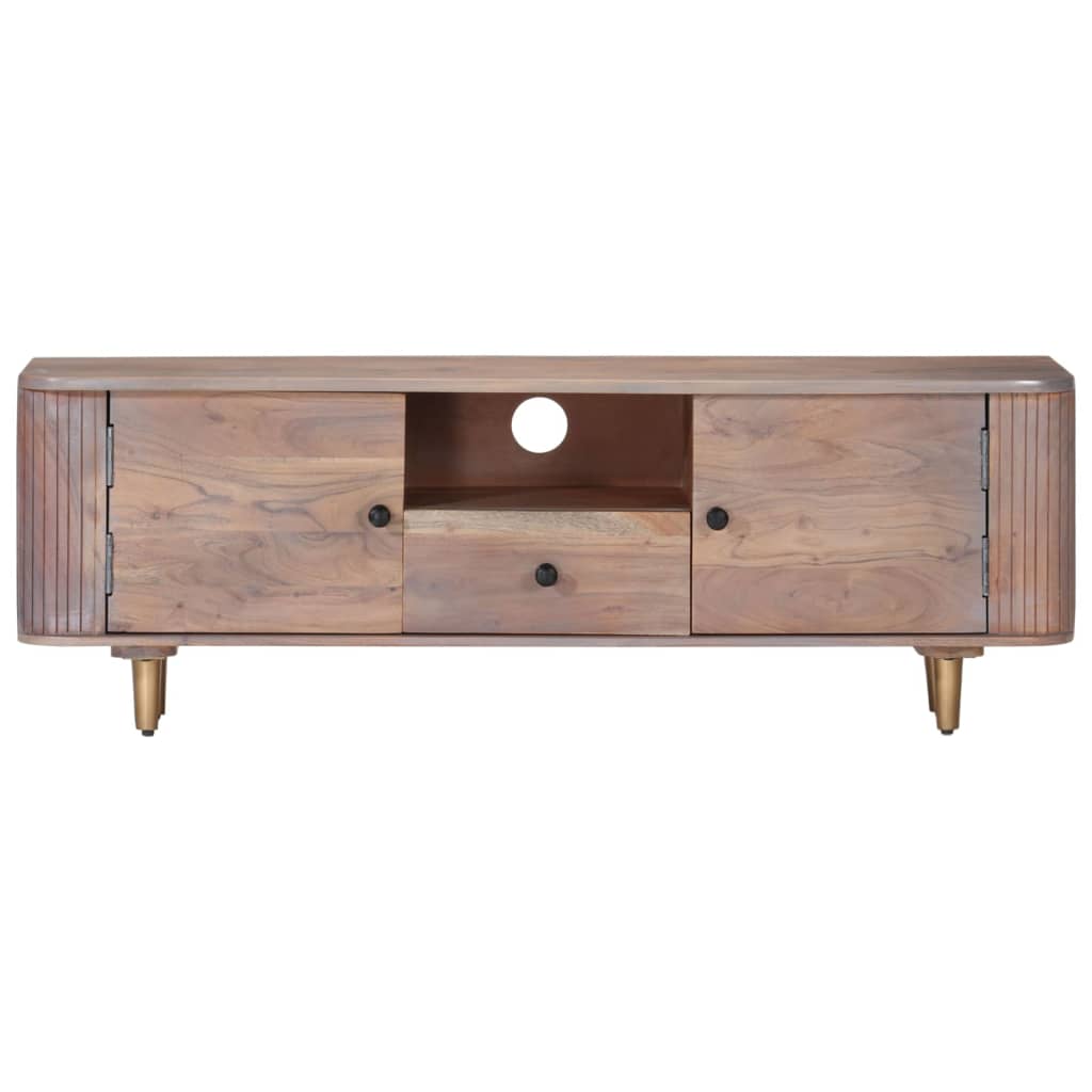 Mobile Porta TV 118x30x40 cm in Legno Massello di Acacia