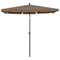 Ombrellone da Giardino con Palo 210x140 cm Tortora