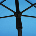 Ombrellone da Giardino con Palo 210x140 cm Azzurro