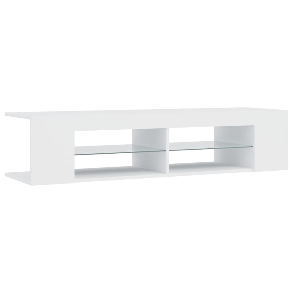 Mobile Porta TV con Luci LED Bianco 135x39x30 cm