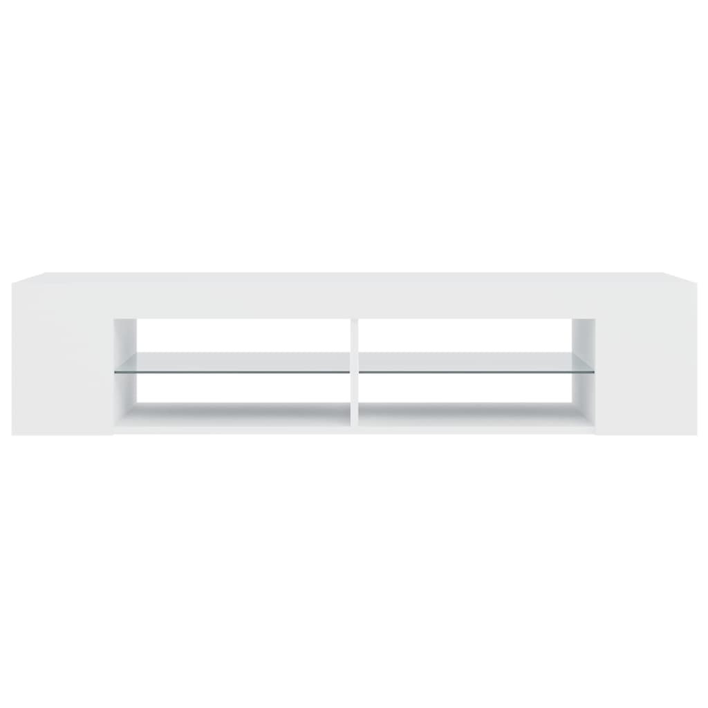 Mobile Porta TV con Luci LED Bianco 135x39x30 cm