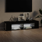 Mobile Porta TV con Luci LED Nero 135x39x30 cm