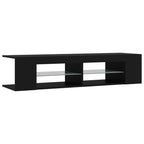 Mobile Porta TV con Luci LED Nero 135x39x30 cm