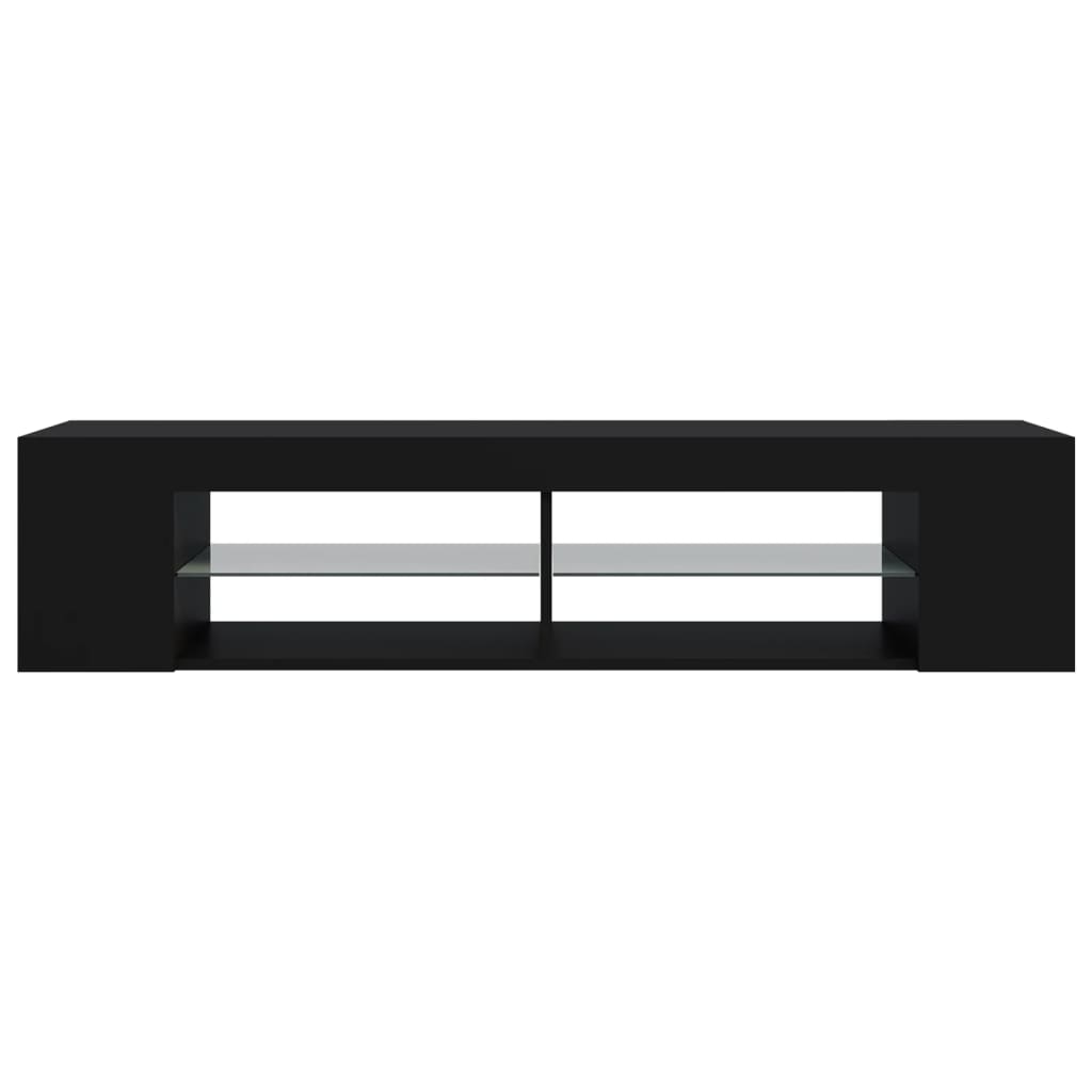 Mobile Porta TV con Luci LED Nero 135x39x30 cm