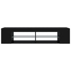 Mobile Porta TV con Luci LED Nero 135x39x30 cm