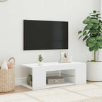 Mobile Porta TV con Luci LED Bianco 90x39x30 cm