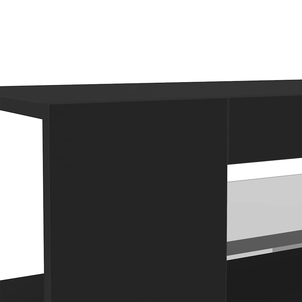 Mobile Porta TV con Luci LED Nero 90x39x30 cm