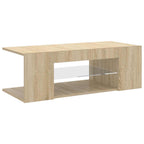 Mobile Porta TV con Luci LED Rovere Sonoma 90x39x30 cm