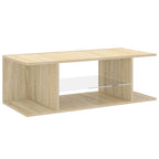 Mobile Porta TV con Luci LED Rovere Sonoma 90x39x30 cm