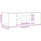 Mobile Porta TV con Luci LED Rovere Sonoma 90x39x30 cm