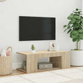 Mobile Porta TV con Luci LED Rovere Sonoma 90x39x30 cm