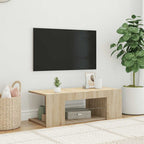 Mobile Porta TV con Luci LED Rovere Sonoma 90x39x30 cm